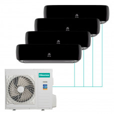 Настенная мульти-сплит-система Hisense Premium Black Fm Dc Inverter R32 на 4 комнаты