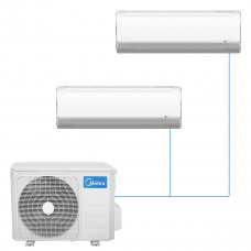 Настенная мульти-сплит-система Midea Breezeless на 2 комнаты