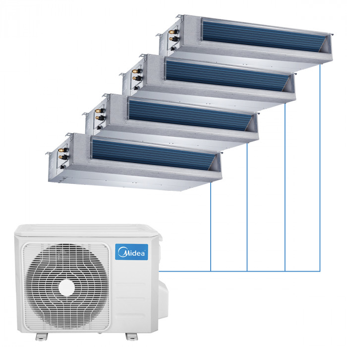 Канальная мульти-сплит-система Midea на 4 комнаты