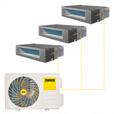 Канальная сплит-система Zanussi Multi Combo ERP DC 2 на 3 комнаты