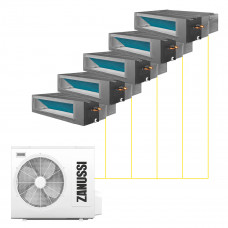 Канальная сплит-система Zanussi Multi Combo ERP DC на 5 комнат